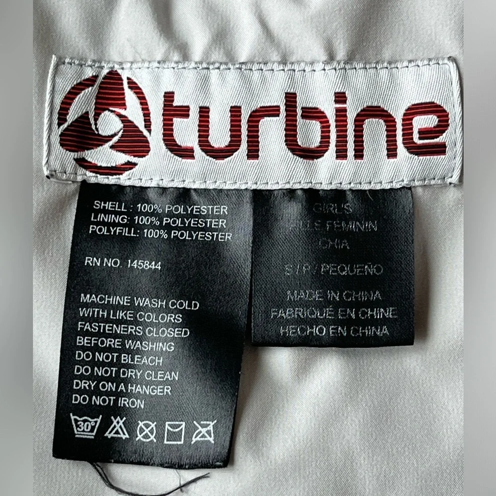 Turbine Juneau Ski Snow Pant Girls Youth Small gray insulated water resistant